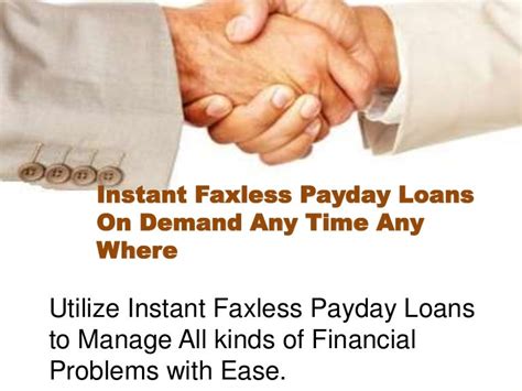 Instant Faxless Payday Loan
